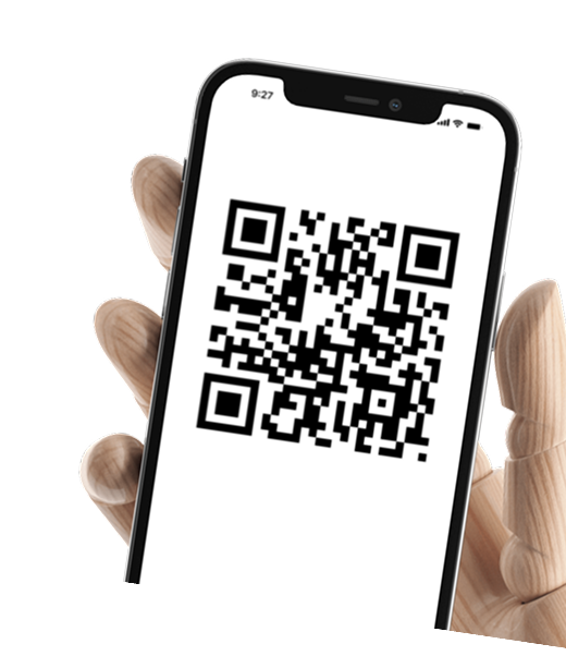 Mobile Phone with QR Code